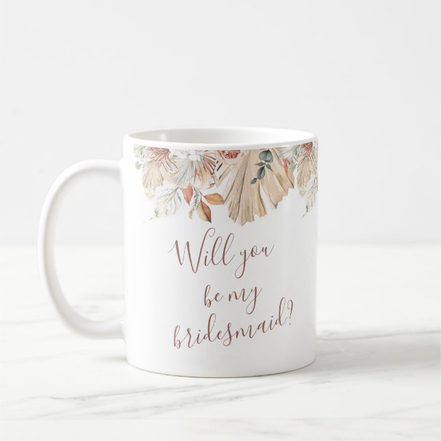 Mug Neutral Tropical Floral Serez-vous ma servante d'h (Gauche)
