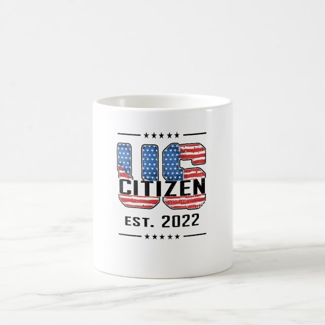 Mug New US Citizen 2022 Proud American Citizenship USA (Centre)