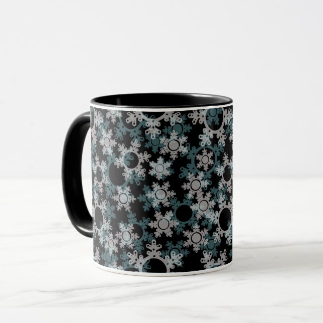 Mug New year decor, christmas, new year, snow (Devant gauche)