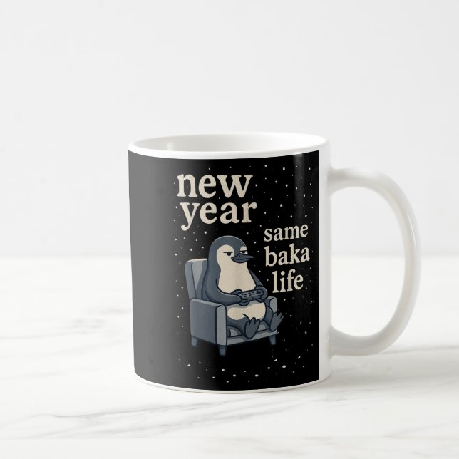 Mug New Year Same Baka Life Penguin Joke Gaming Video  (Droite)