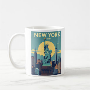 Mug New York City Statue de la Liberté Voyage Vintage