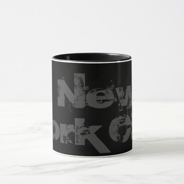 Mug New York - Musique Cool Noir Et Gris (Centre)