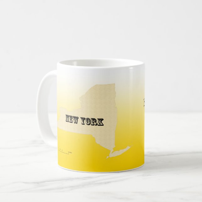 Mug - New York State Map with City (Front Left)