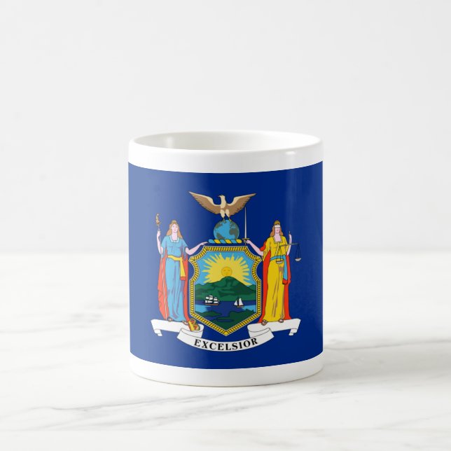 Mug New York : The Empire State, Home Big Apple Flag (Centre)