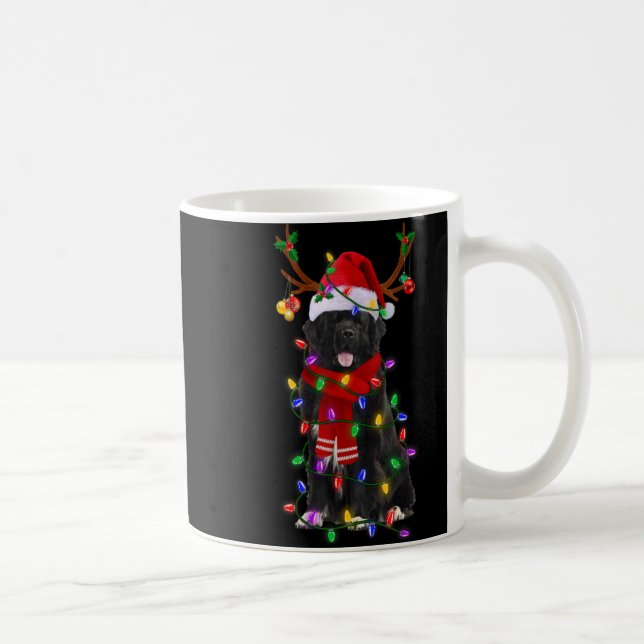 Mug Newfoundland Dog Tree Christmas Lights Xmas Pajama (Droite)