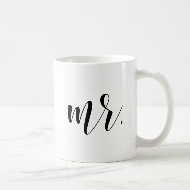 Mug Newlyweds M. Calligraphie moderne | Tapis typograp (Droite)