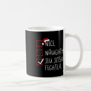 Mug Nice Naughty Jiu Jitsu Liste des combattants Noël