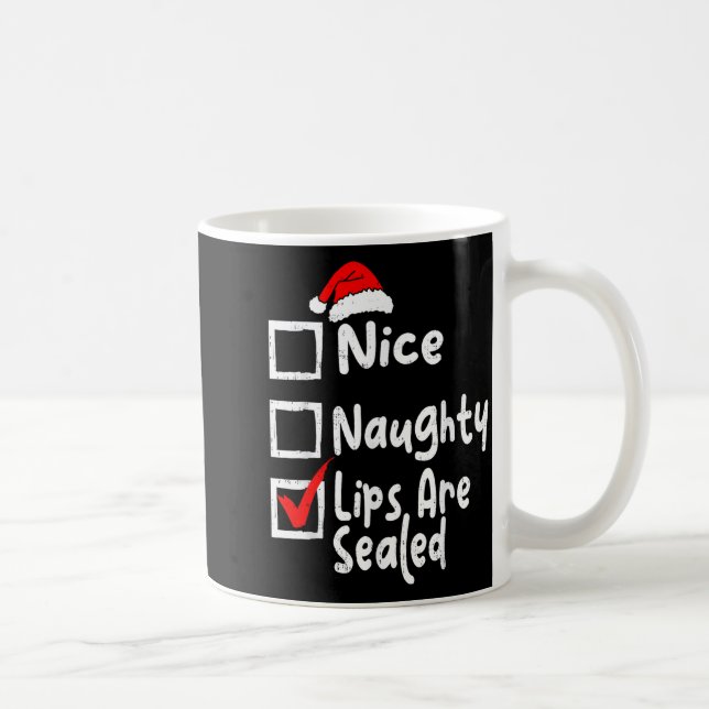 Mug Nice Naughty Lips Funny Christmas List Family Matc (Droite)