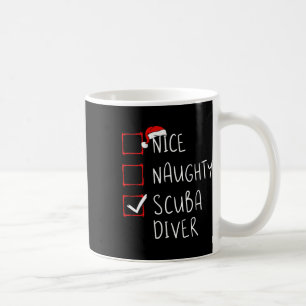Mug Nice Naughty Plongée Liste de Plongée Noël Père No