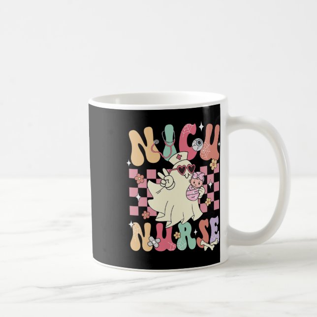 Mug Nicu Nurse Éffrayant Ghost Halloween mignonne Nurs (Droite)