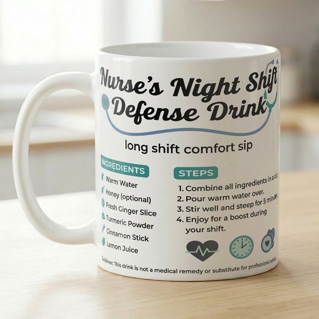 Mug Night Shift Nurse ER Crew Comfort Recipe (Créateur téléchargé)