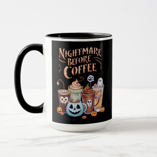 Mug Nightmare avant café Citrouille épice Halloween (Gauche)