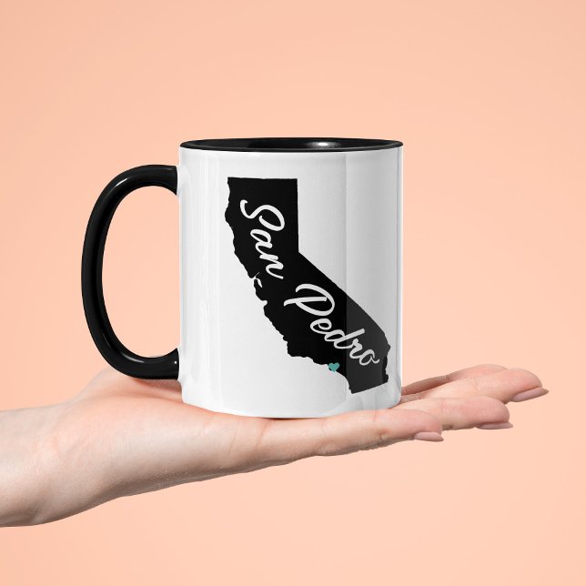 Mug N'importe quelle ville Coeur de Californie du Sud (Créateur téléchargé)