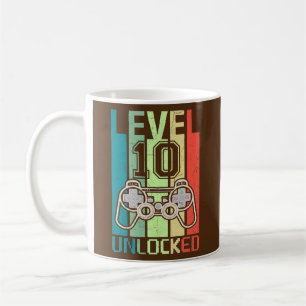 Mug Niveau 10 Jeu vidéo déverrouillé 10e anniversaire 