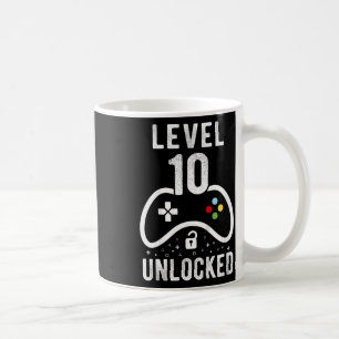 Mug Niveau 10 Jeu vidéo déverrouillé 10e anniversaire 