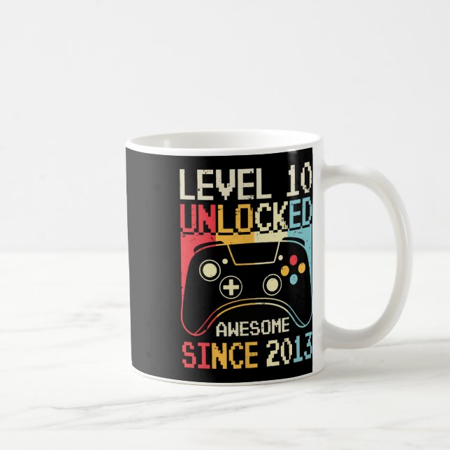Mug Niveau 10 Jeux vidéo non bloqués 10th Birthday Gam (Droite)