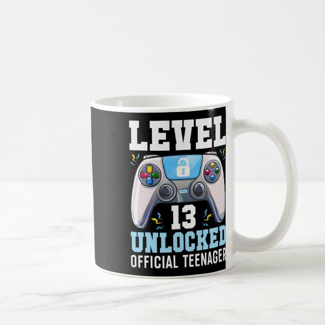 Mug Niveau 13 Jeu vidéo déverrouillé 13e Jeu d'anniver (Droite)
