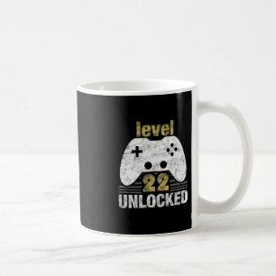 Mug Niveau 22 Débloqué 22e Anniversaire Cadeau 22 Ans 