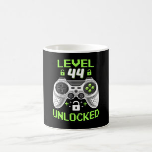 Mug Niveau 44 Déverrouillé Cadeau Anniversaire 44 An