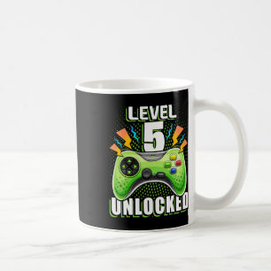 Mug Niveau 5 Jeu vidéo déverrouillé 5e Jeu d'anniversa