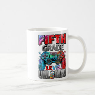 Mug Niveau 5e débloqué jeu gamer garçons retour à