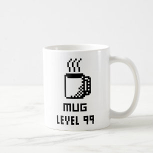 Mug Niveau 99 8 bits Pixel Art Mug