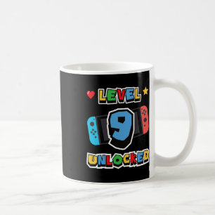 Mug Niveau 9 Débloqué 9e Anniversaire Enfants Jeu Vidé