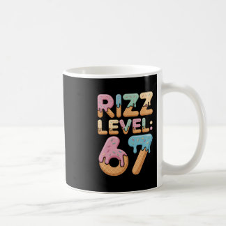 Mug Niveau Rizz 67 Chemise de mème Crème glacée Dégoul