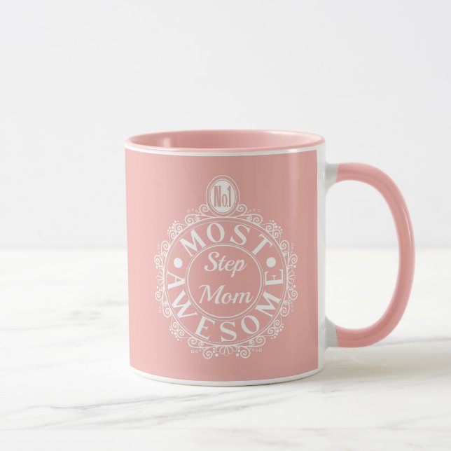 Mug No.1 Les plus beaux Stepmamans blanc imprimé sur r (Droite)