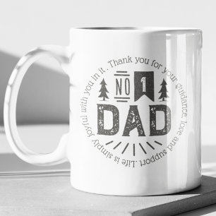Mug No 1 Papa Fête des pères Vintage