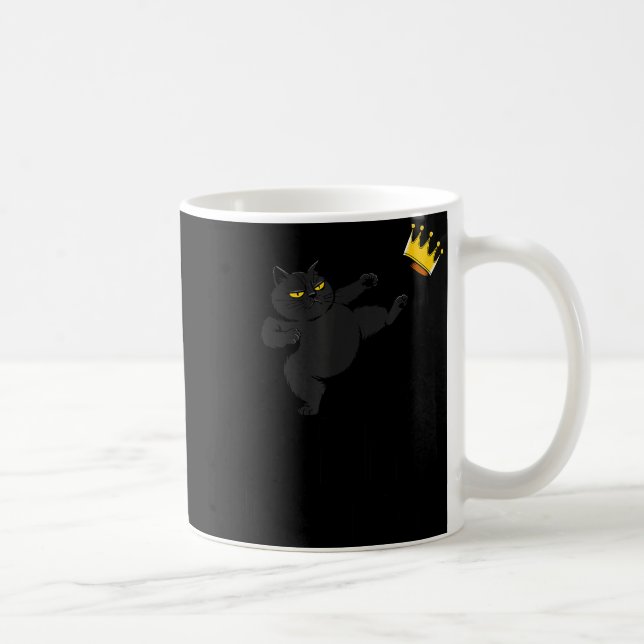 Mug No Kings In America Black Cat Funny Litical Meme 4 (Droite)
