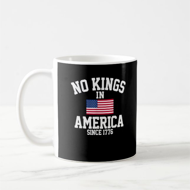 Mug No Kings In America USA Flag Retro Cool Style (Gauche)