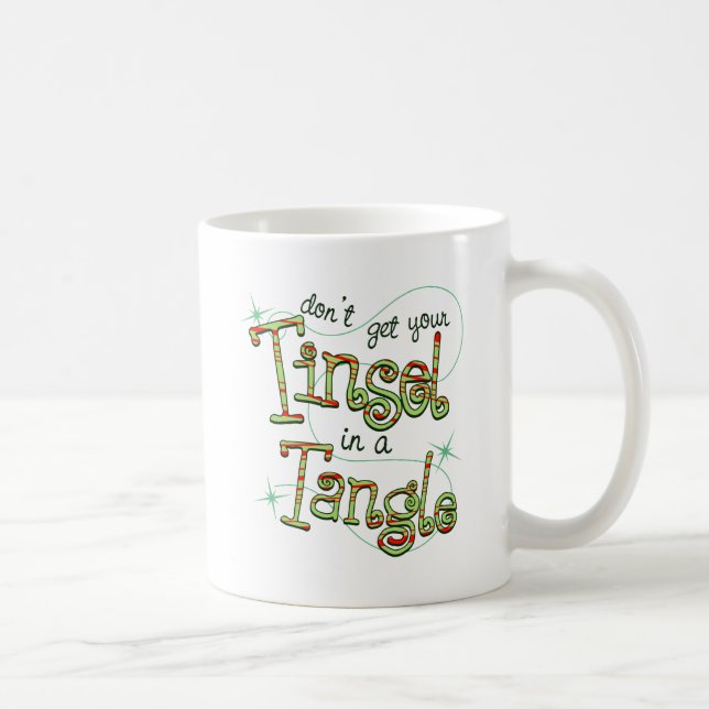 Mug N'obtenez pas votre tresse en cadeaux de Noël (Droite)