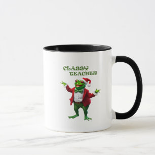 Mug noël26, grenouille, enseignant, IA générée