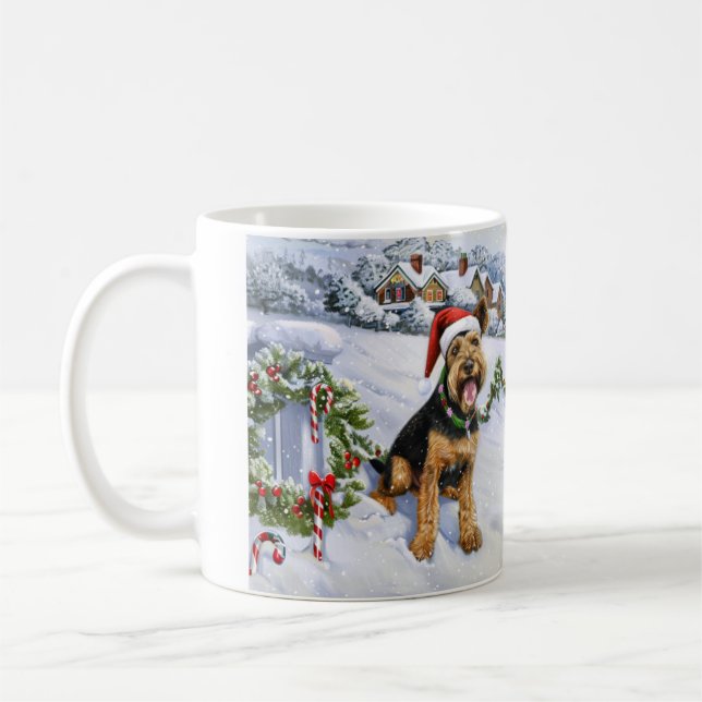 Mug Noël Airedale (Gauche)