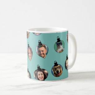 Mug Noël Amusant Famille Visages Ornements