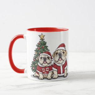 Mug Noël Anglais Chien de Chien De Fer Chapeau