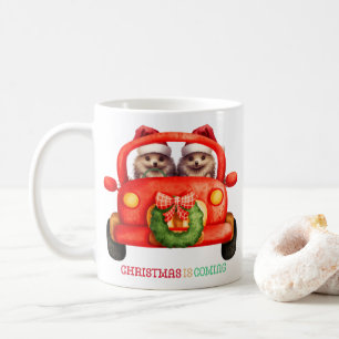 Mug Noël arrive - Hérisson -