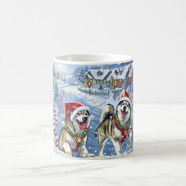 Mug Noël avec Malamute d'Alaska (Centre)