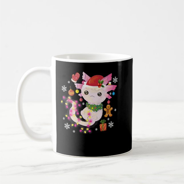 Mug Noël Axolotal Noël Chapeau Lumière Anime Noël Pour (Gauche)