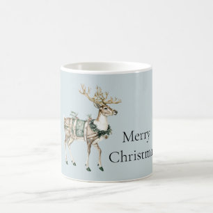 Mug Noël Cerf Vert Bleu