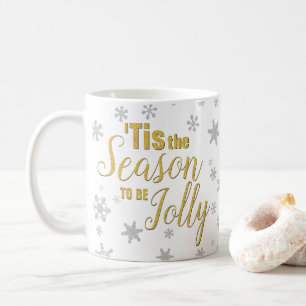 Mug Noël C'est la saison Snowflake Gold Silver