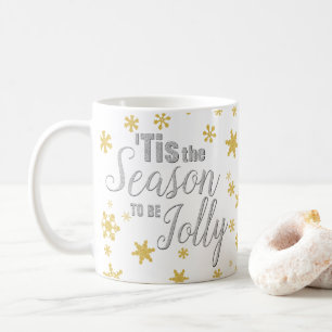 Mug Noël C'est la saison Snowflake Silver Gold