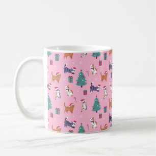 Mug Noël Chats et arbres Motif de vacances