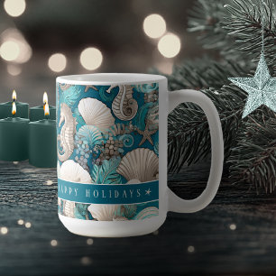 Mug Noël côtier Bold Motif hippocampe #4 ID1009