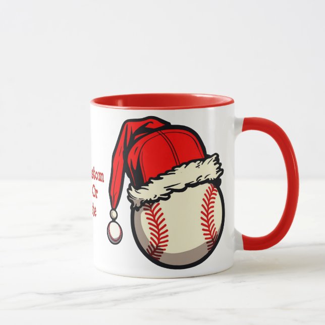 Mug Noël de baseball de Santa Hat Unisex fête de Noël (Droite)