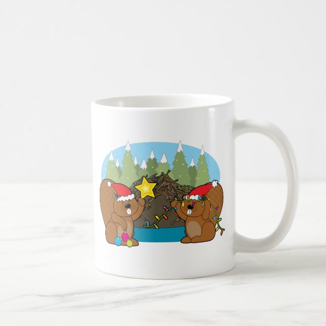 Mug Noël de castor (Droite)