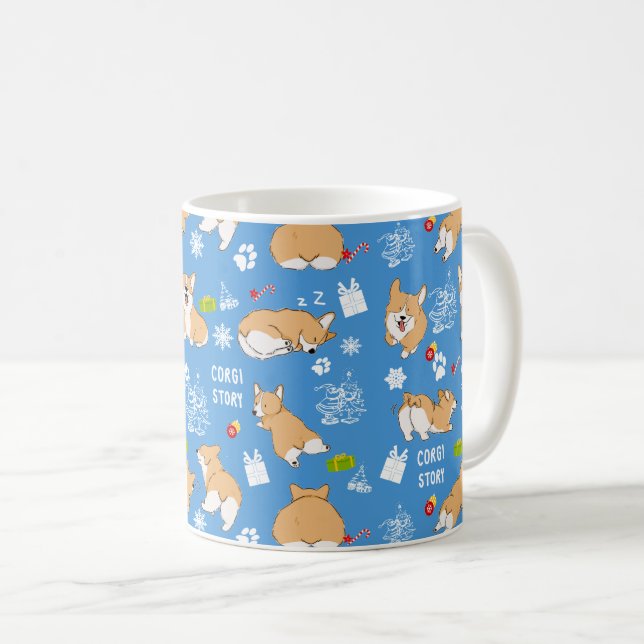 Mug Noël de Corgi Story (Devant droit)