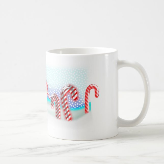 Mug Noël de forêt de sucre de canne petit (Droite)