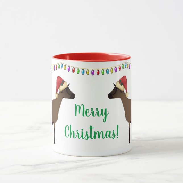 Mug Noël de la chèvre laitière d'Oberhasli (Centre)